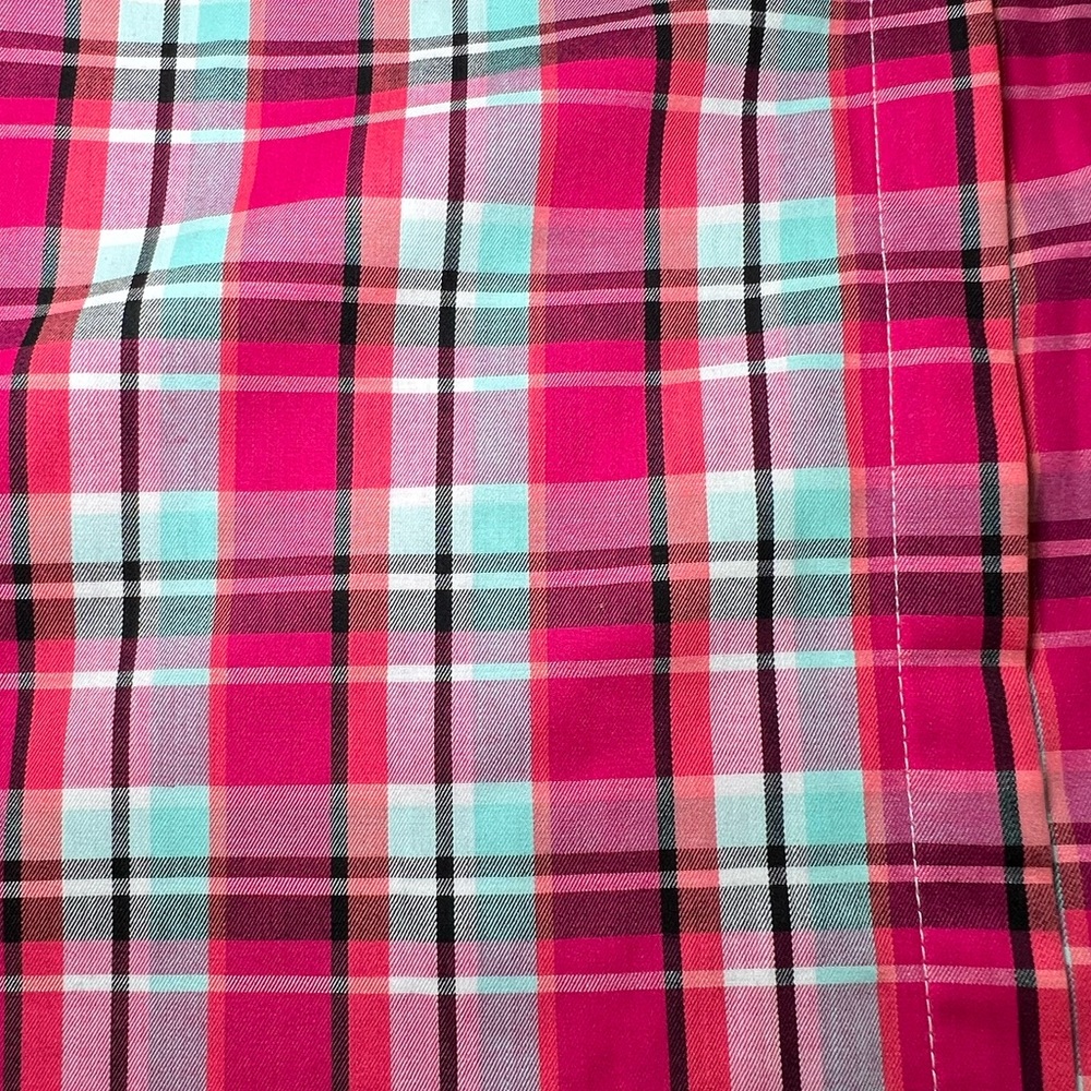 Allison Daley Plaid Pink Blue NWOT Blouse Size 18 - Picture 7 of 9